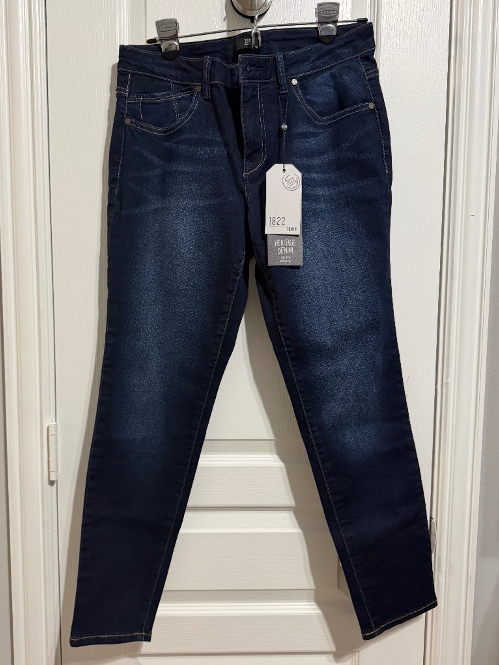 NWT 1822 Denim Heritage Ankle Skinny Jeans Dark Wash Size 10